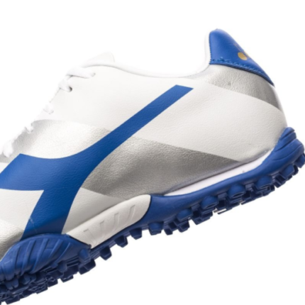 Diadora Raptor R TF - Blanc/Bleu/Argenté – Image 3