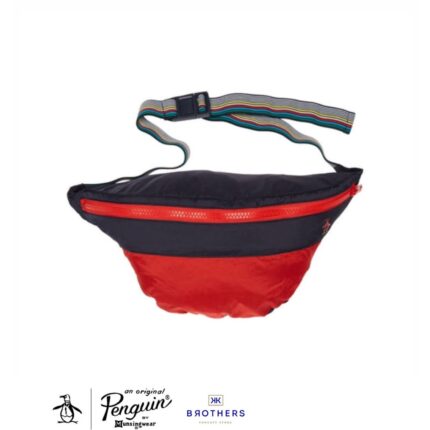 Stciker Pete Veste Coupe-Vent Original Penguin En Vrai (Sacoche) Noir Et Rouge – Image 4