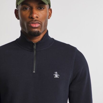 Sweat Fermeture Uni Original Penguin Bleu Marine – Image 2