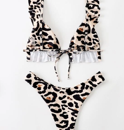 Bikini léopard à volants – Image 2