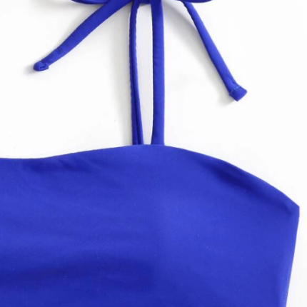 Bikini à épaules nouées / Bleu Indigo – Image 3